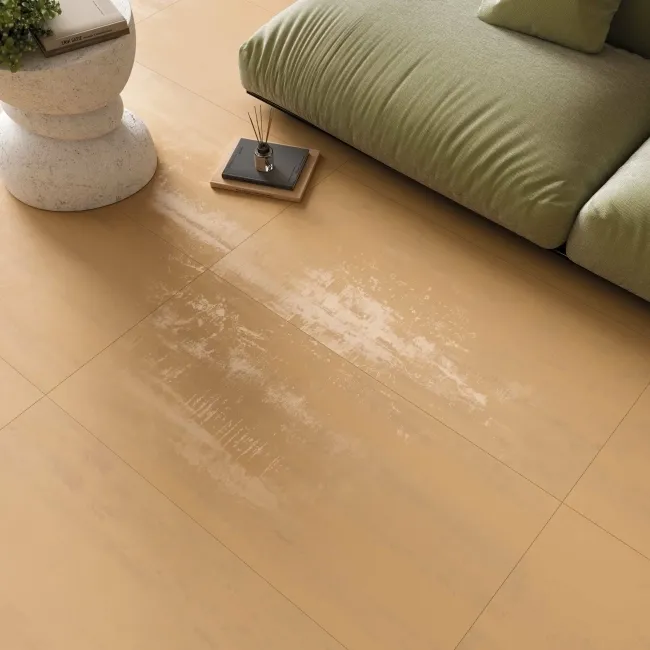 Enya Gold Concrete Effect Matt Porcelain Wall and Floor Tile