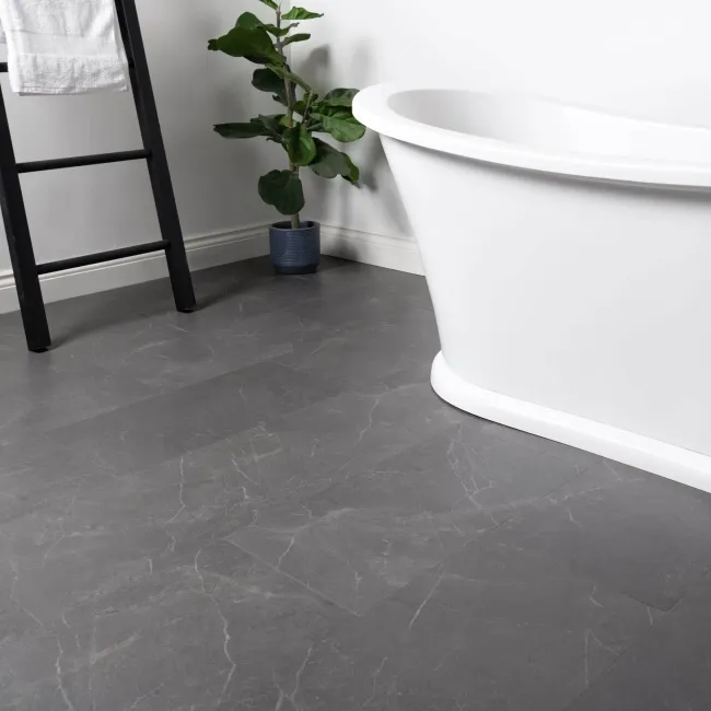 Galicia Anthracite Marble Tile Luxury Click Vinyl Flooring 5mm