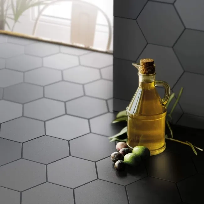 Kromatika Hexagon Grey Porcelain Wall & Floor Tile