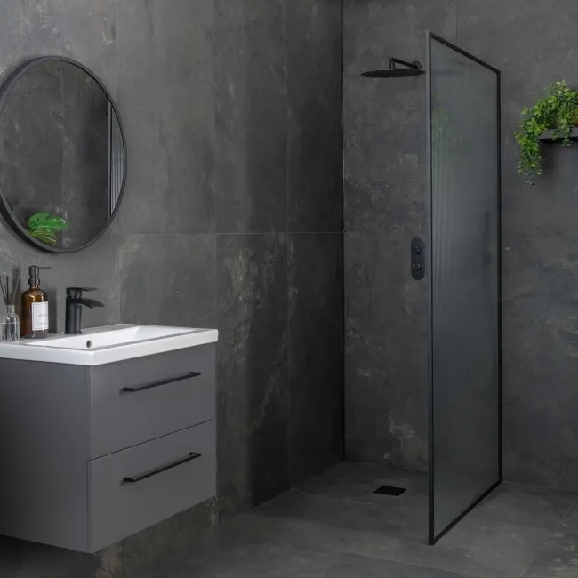 Magma Sparkle Black Slate Effect Anti Slip Porcelain Tile