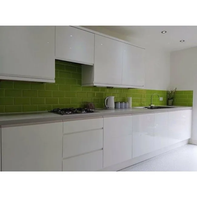 Lime Gloss Wall Green Metro Tiles
