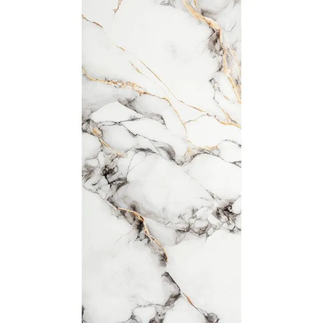 Napoli Grey White Marble Effect Polished Porcelain Tile