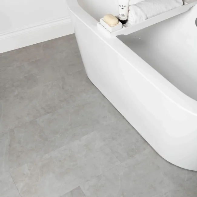 Runa Grey Clouds Tile Luxury Click Vinyl Flooring 5mm
