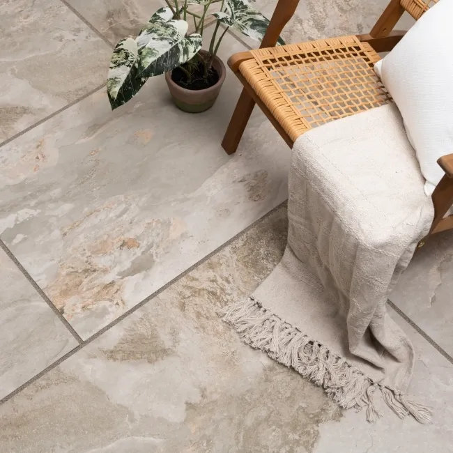 Slate Way Beige Matt Porcelain Outdoor Slab
