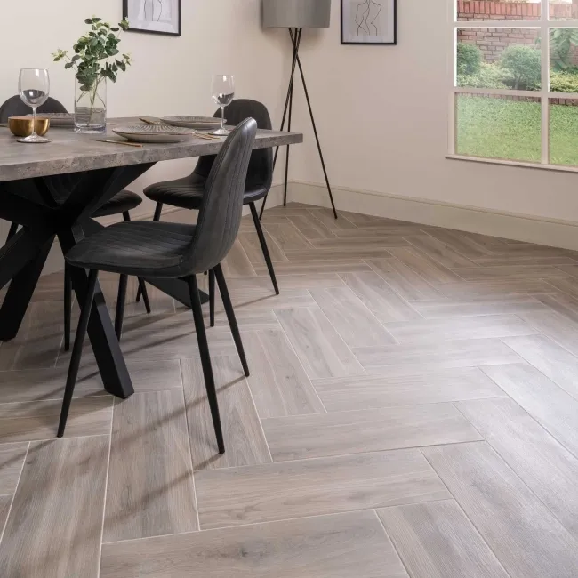 Timber Smokey Grey Wood Effect Matt Porcelain Floor Tile