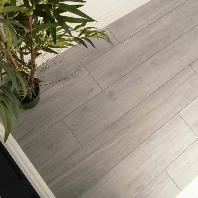 Verbier Grey Large Wood Effect Anti-Slip Matt Porcelain Floor Tile