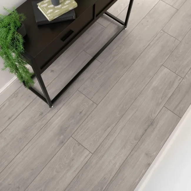 Verbier Grey Large Wood Effect Anti-Slip Matt Porcelain Floor Tile