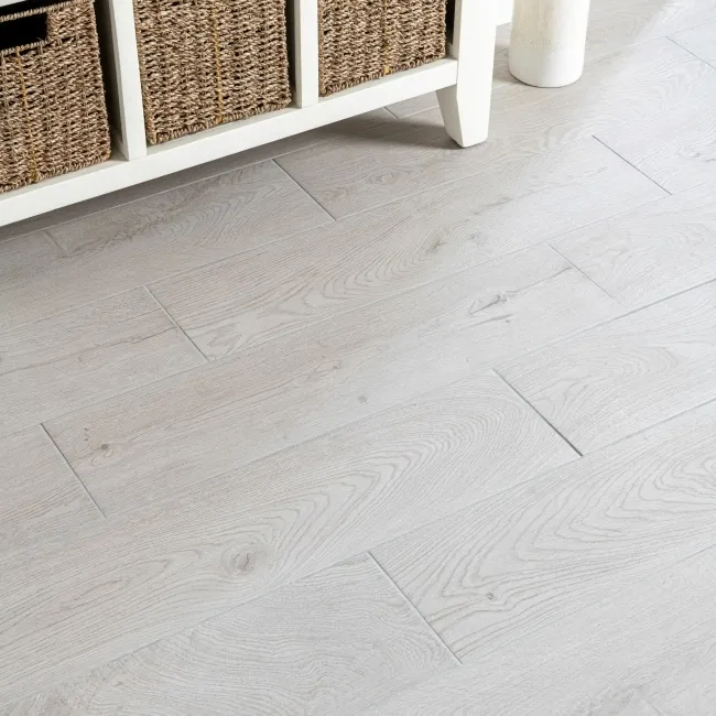 Yukon Light Grey Oak Wood Effect Matt Porcelain Floor Tile