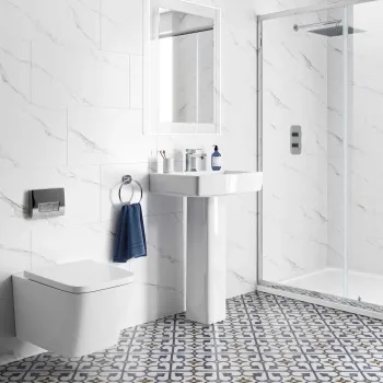 Alaskan Calacatta White Marble Effect Matt Ceramic Wall Tile