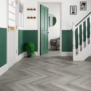 Chason Rock Grey Herringbone Luxury Click Vinyl Flooring 5mm