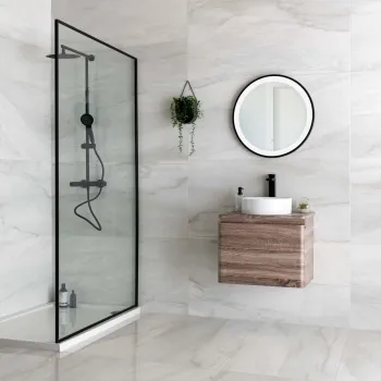Delicatto White Marble Effect Polished Porcelain Wall and Floor Tile