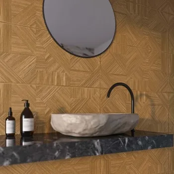 Nantes Natural 3D Wood Panel Effect Wall Tile