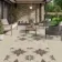 Bellevue Star Decor Ivory Matt Stone Effect Porcelain Outdoor Slab Tile