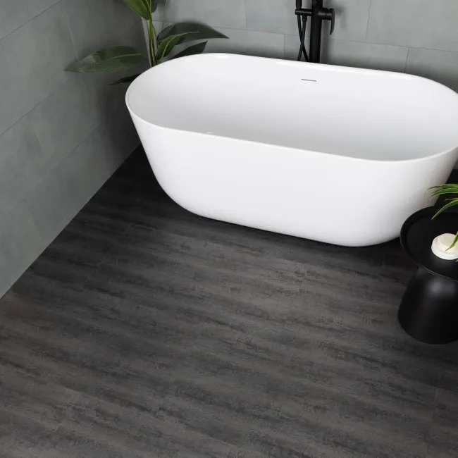 Antalya Anthracite Stone Tile Luxury Click Vinyl Flooring 6mm