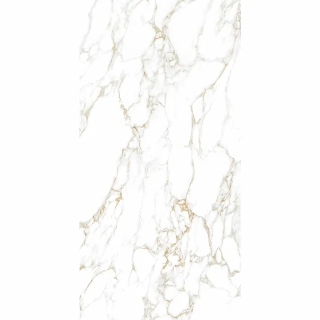 Arabescato Gold Marble Effect Polished Porcelain Wall and Floor Tile