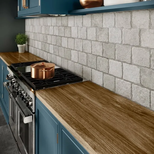 Bologna White Cobblestone Effect Matt Porcelain Wall Tile