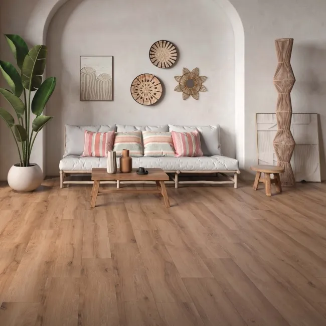 Essenza Roble Oak Wood Effect Matt Porcelain Floor Tile