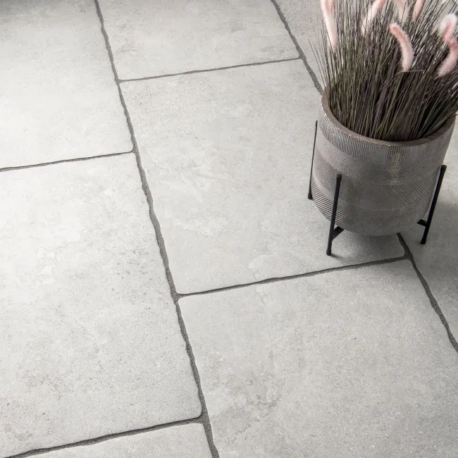 Mineral Grey Rustic Edge Stone Effect Porcelain Outdoor Slab