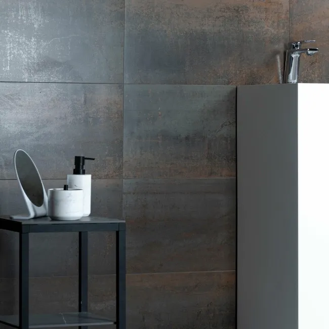 Metal Rust Rectified Porcelain Wall And Floor Tile