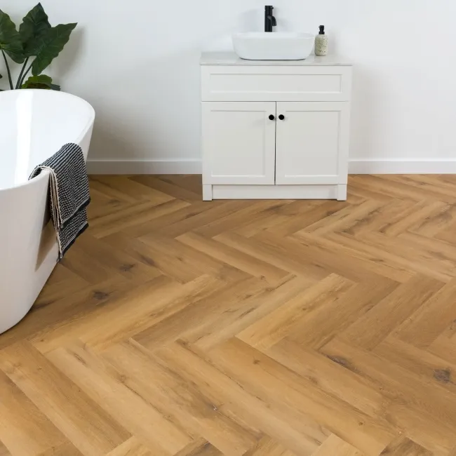 Paris Classic Oak Herringbone Luxury Click Vinyl Flooring 5mm