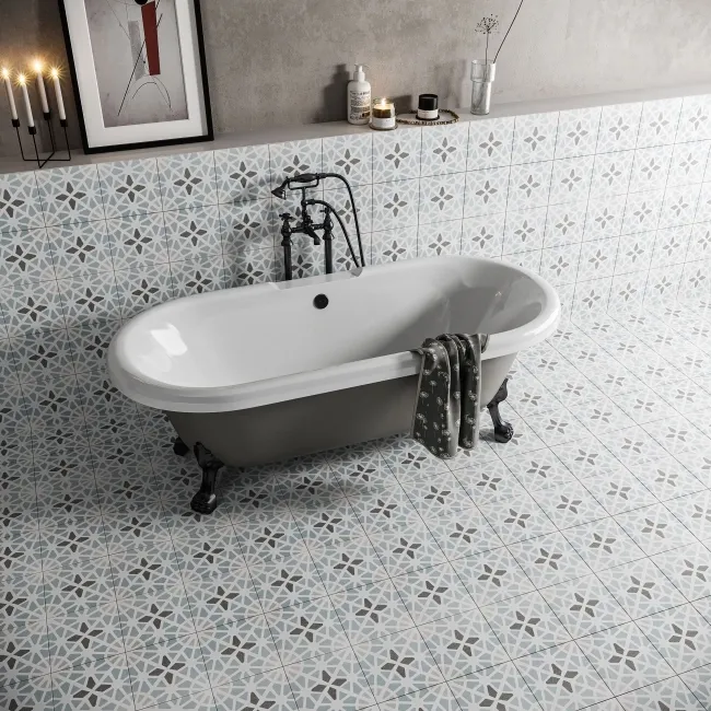 Adele Light Blue Floor Tile