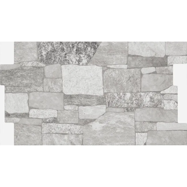 Stones Grey Dry Wall Effect Porcelain Wall Cladding Tile