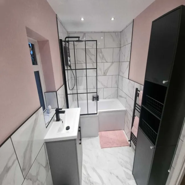 Place White Marble Effect Wall Tile