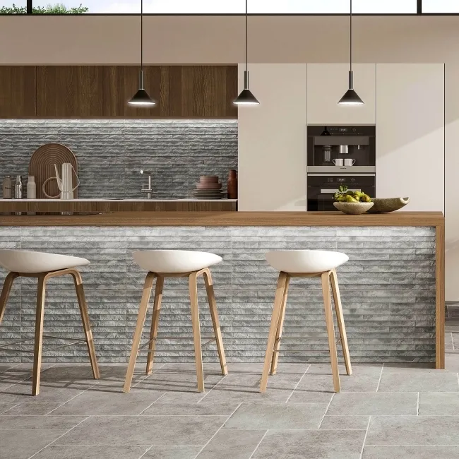 Yosemite Grey Split Face Wall Tiles