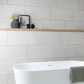 Oxide White Concrete Effect Matt Ceramic Wall Tile