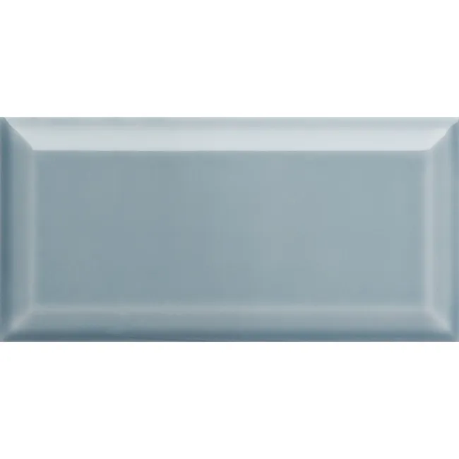 Metro Retro Bevelled Pale Blue Gloss Wall Tile