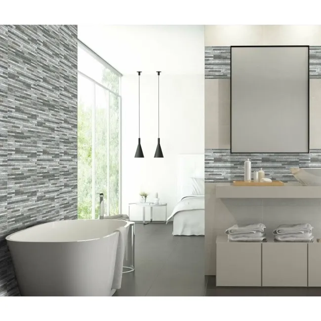 Brix Grey Split Face Effect Matt Ceramic Wall Tile