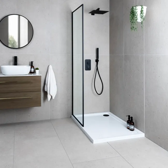 Flakestone Greige Concrete Effect Matt Porcelain Wall and Floor Tile