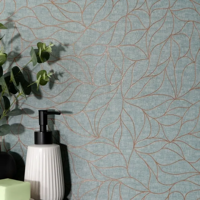 Roca Jade Floral Decor Green Matt Porcelain Wall Tile