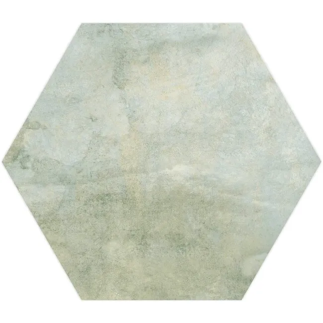 Oasis Aquamarine Hexagon Matt Porcelain Wall and Floor Tile