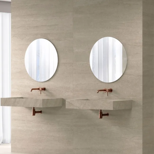 Roca Serena Vein Cut Moka Travertine Effect Matt Porcelain Tile