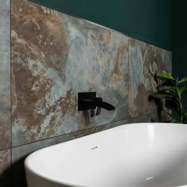 Slate Way Green Matt Porcelain Wall and Floor Tile