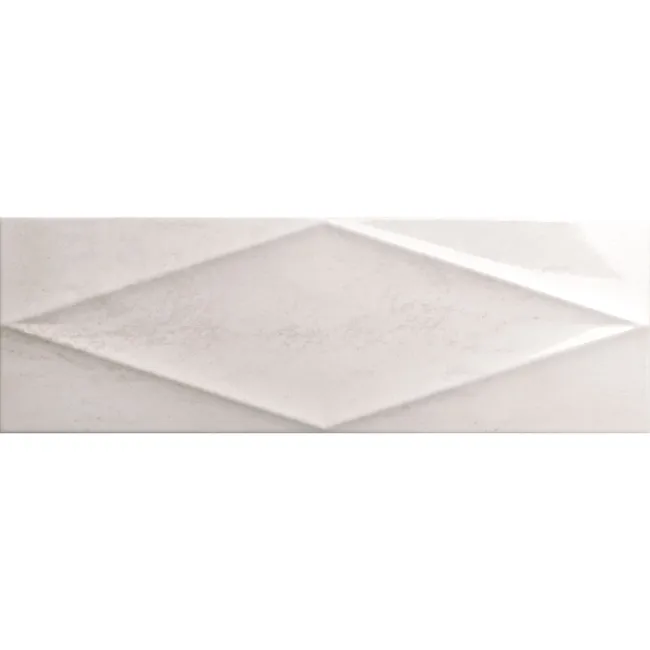 Zellige Antique White Diamond Decor Gloss Porcelain Tile