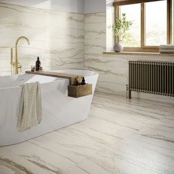 Amazonas Green Marble Effect Semi Polished Porcelain Tile