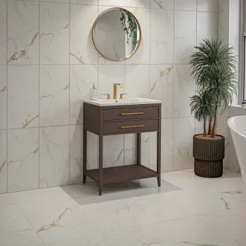 Carrera Gold Marble Effect Rectified Matt Porcelain Wall & Floor Tile