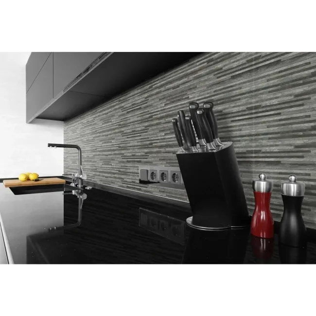 Brix Grey Split Face Effect Matt Ceramic Wall Tile