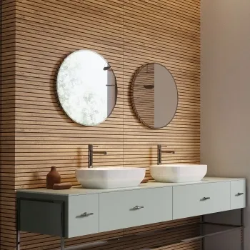 Bandwood Dark Oak Slatted Wood Effect Matt Ceramic Wall Tile