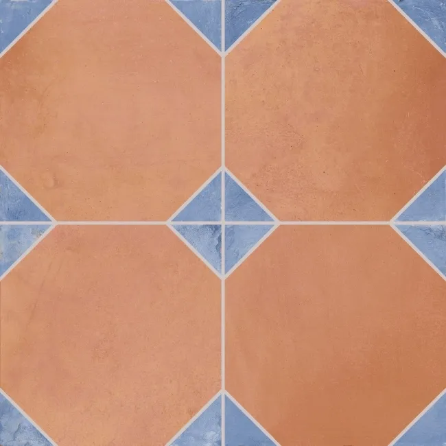 Dover Terracotta Effect Blue Matt Porcelain Tile