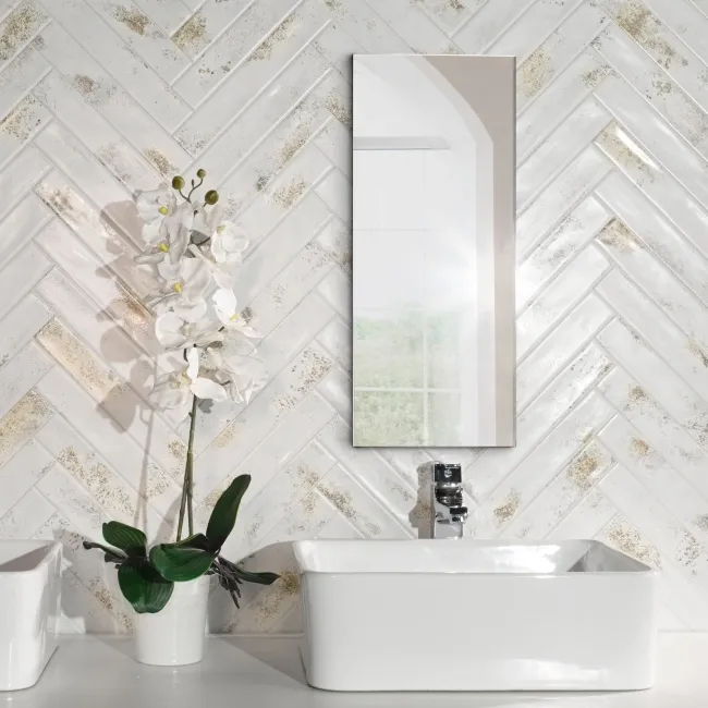 Cool Antique White Brick Effect Matt Ceramic Wall Tile