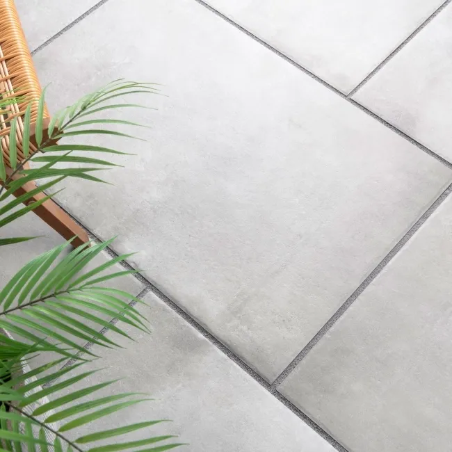 Kingsbury Grey Rustic Edge Stone Effect Porcelain Outdoor Slab
