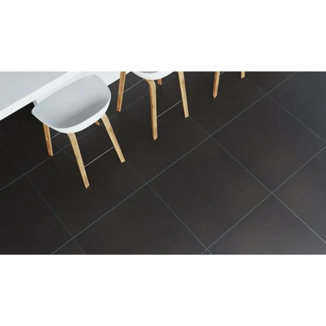 Lounge Black Matt Porcelain Floor Tile