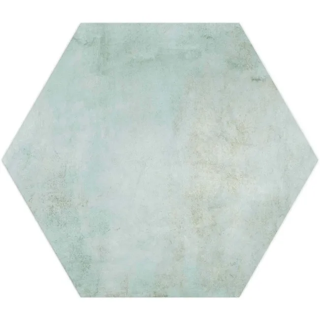 Oasis Aquamarine Hexagon Matt Porcelain Wall and Floor Tile