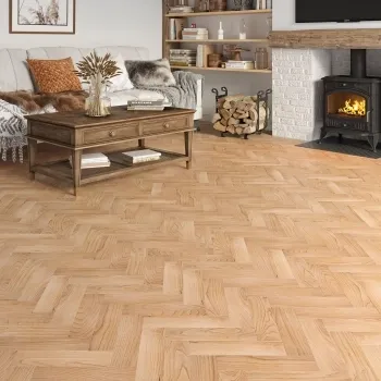 Parquet Oak Herringbone Engineered Wood 10mm Smooth Lacquered