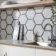 Fusion White Marble Effect & Stone Border Hexagon Tile