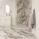 Napoli Grey White Marble Effect Polished Porcelain Tile