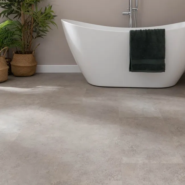 Antalya Greige Stone Tile Luxury Click Vinyl Flooring 5.5mm